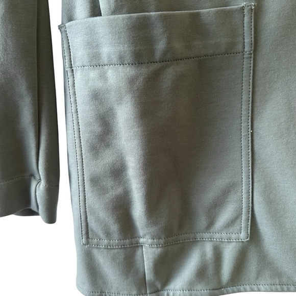Athleta Women’s Size 10 Eastbound Knit Blazer Blue Grey Athleisure Casual - Picture 4 of 14